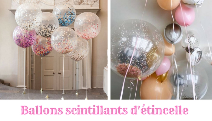 Des ballons étincelants scintillants