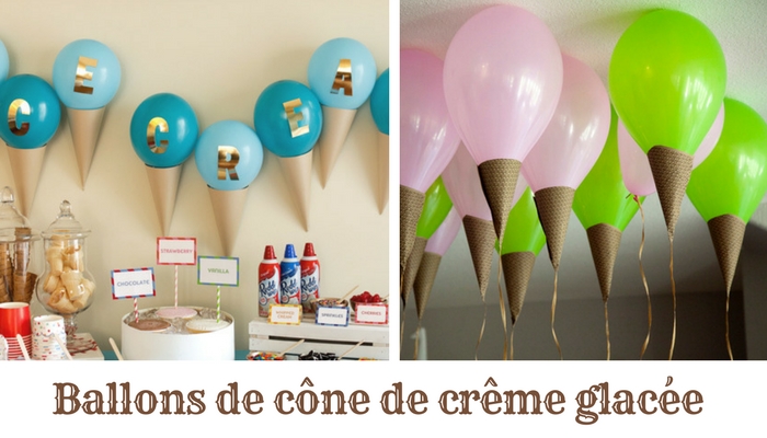 Ballons de cône de crême glacée