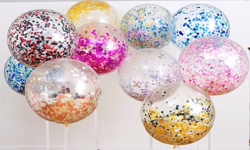 Divers Confettis ajoutes balloons