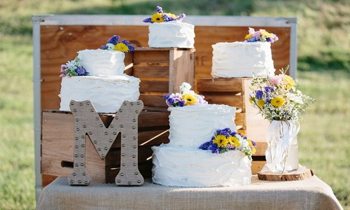 Gateau de mariage arrange