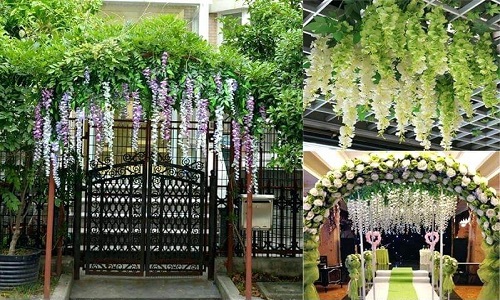 Entrée avec porte d'entrée pour fleurs