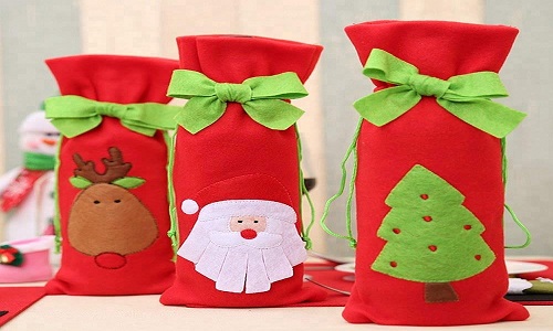 Decor de bouteilles de vin pailletees