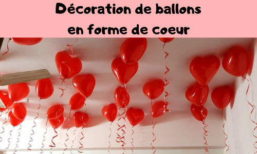 Décoration de ballons en forme de coeur 