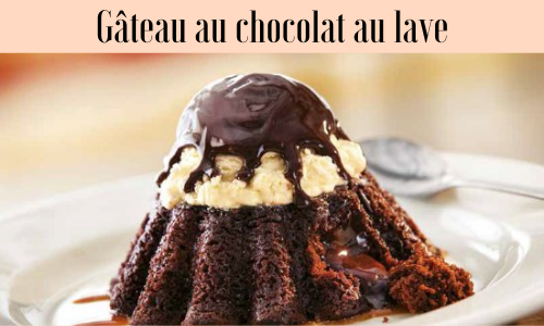 Gâteau au chocolat au lave