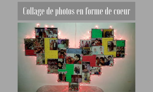 Collage de photos en forme de coeur