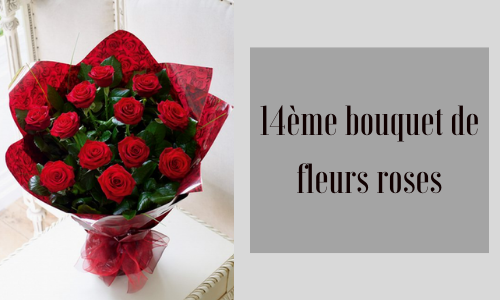 14ème bouquet de fleurs roses