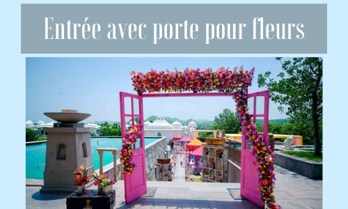 Entrée avec porte pour fleurs