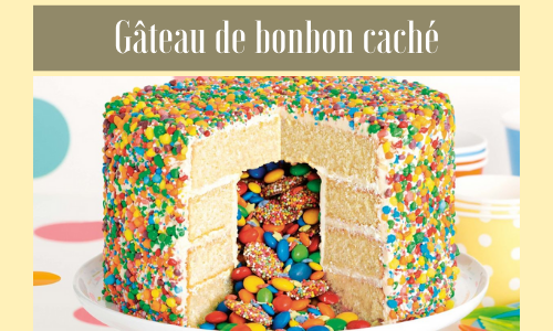 Gâteau de bonbon caché