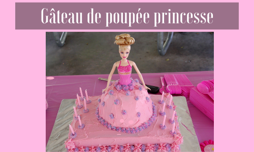 Gâteau de poupée princesse