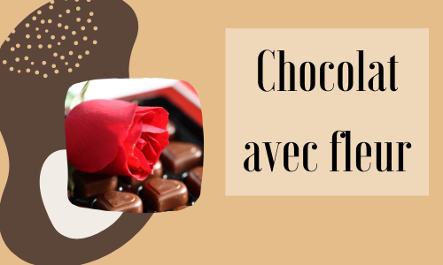 Chocolat avec fleur