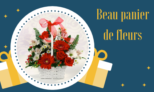 Beau panier de fleurs