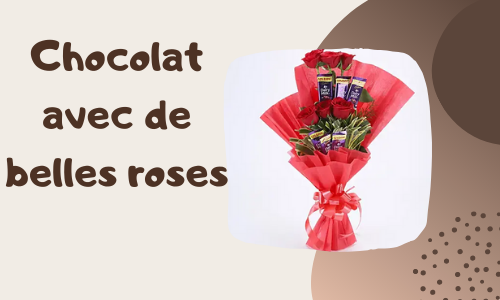 Chocolat avec de belles roses