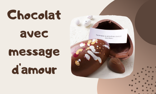 Chocolat avec message d'amour