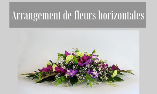 Arrangement de fleurs horizontales