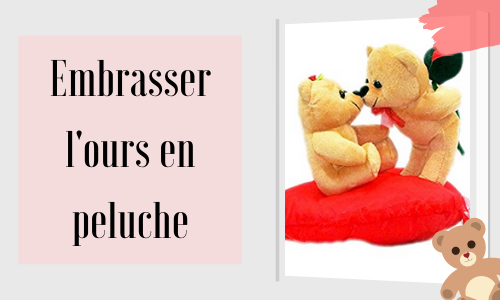 Embrasser l'ours en peluche