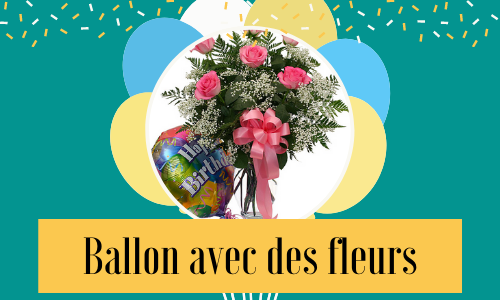 Ballon avec des fleurs