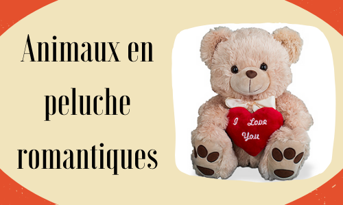 Animaux en peluche romantiques