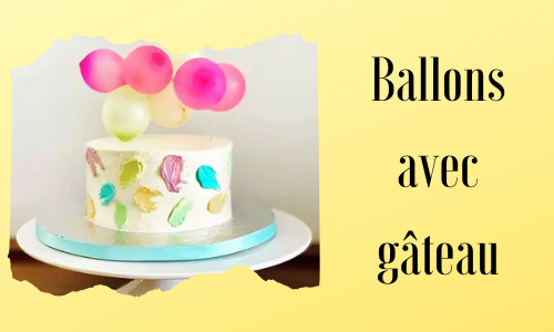 Ballons avec gâteau