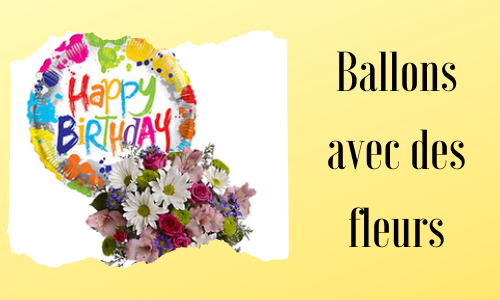 Ballons avec des fleurs