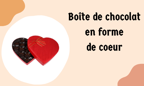Boîte de chocolat en forme de coeur