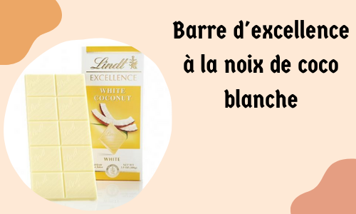 Barre d'excellence à la noix de coco blanche