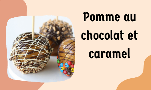 Pomme au chocolat et caramel