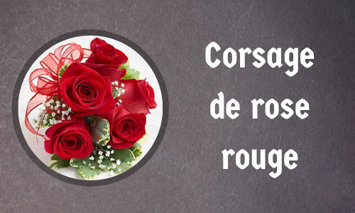 Corsage de rose rouge