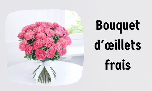 Bouquet d'œillets frais