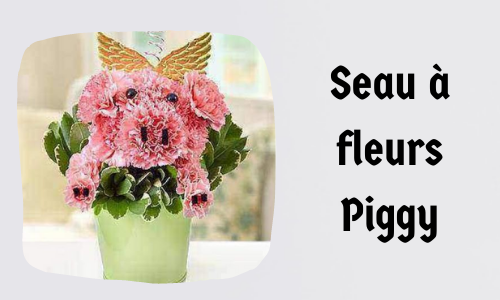 Seau à fleurs Piggy