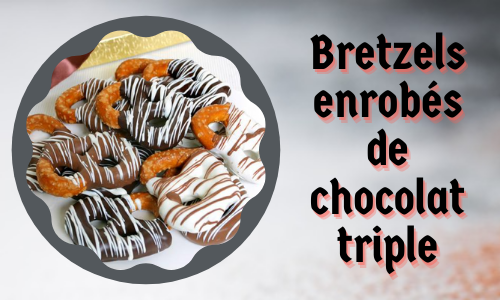 Bretzels enrobés de chocolat triple