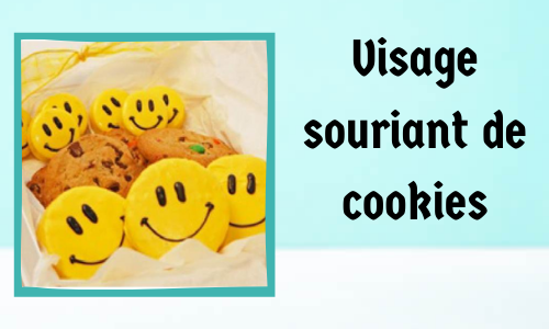 Visage souriant de cookies