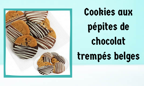Cookies aux pépites de chocolat trempés belges
