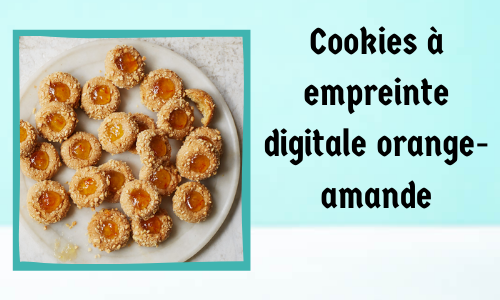 Cookies à empreinte digitale orange-amande