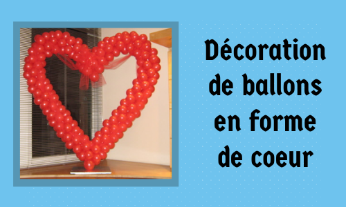 Décoration de ballons en forme de coeur