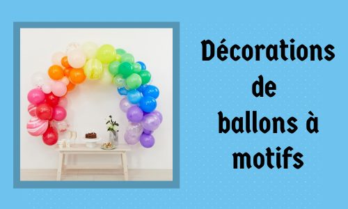 Décorations de ballons à motifs