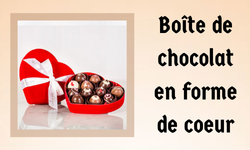 Boîte de chocolat en forme de coeur