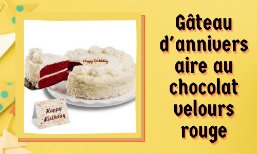 Gâteau d'anniversaire au chocolat velours rouge