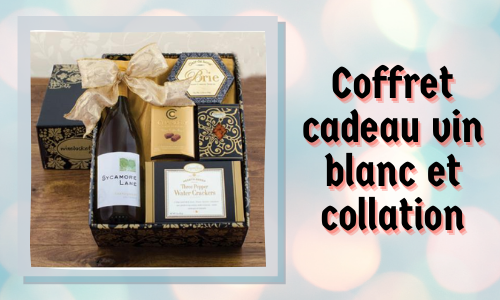 Coffret cadeau vin blanc et collation
