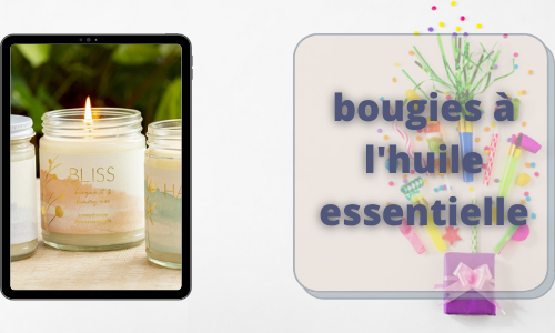 bougies à l'huile essentieller