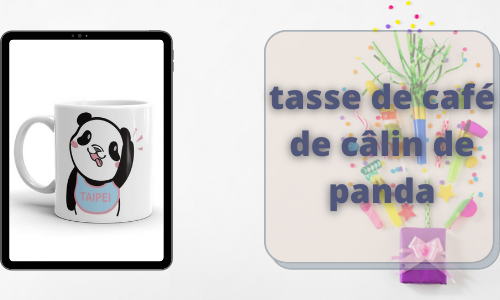 tasse de café de câlin de panda