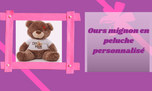Ours mignon en peluche personnalisé