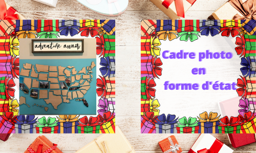 Cadre photo en forme d'état