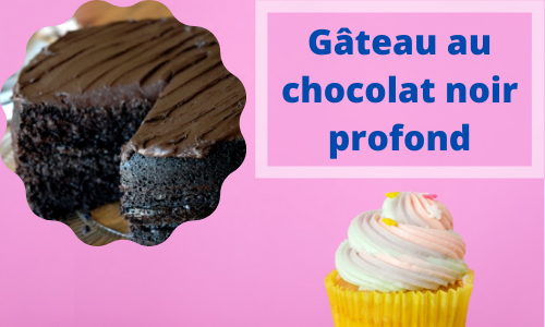 Gâteau au chocolat noir profond