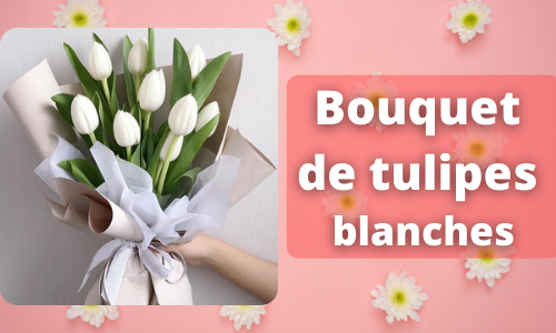 Bouquet de tulipes blanches