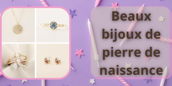 Beaux bijoux de pierre de naissance