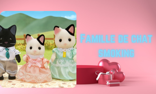 Famille de chat smoking