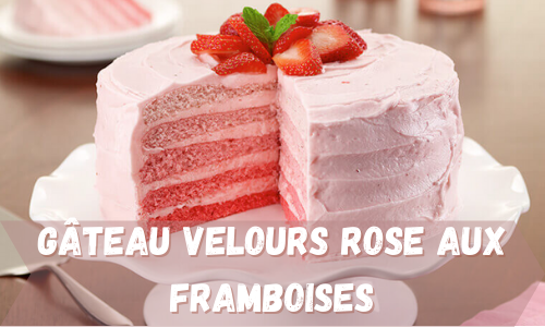 G&acirc;teau velours rose aux framboises