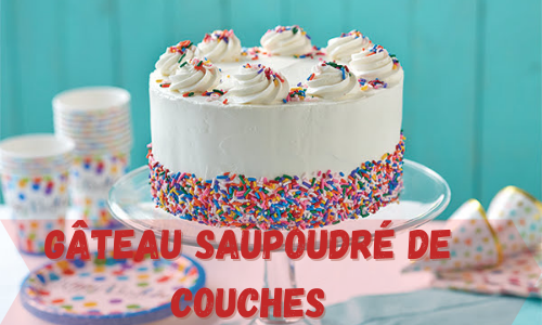 G&acirc;teau saupoudr&eacute; de couches