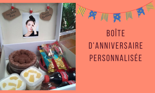 bo&icirc;te d'anniversaire personnalis&eacute;e