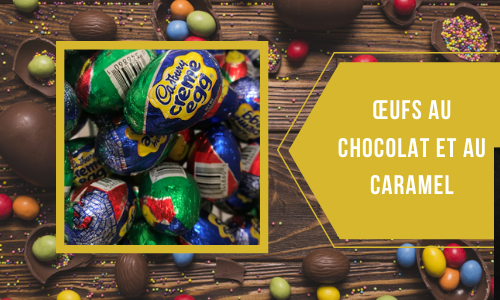 Œufs au chocolat et au caramel